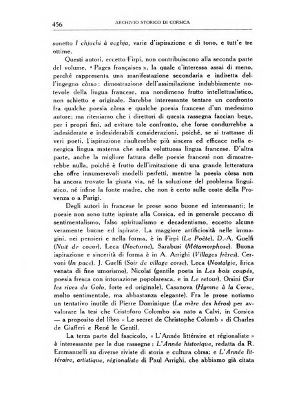 Archivio storico di Corsica pubblicazione trimestrale