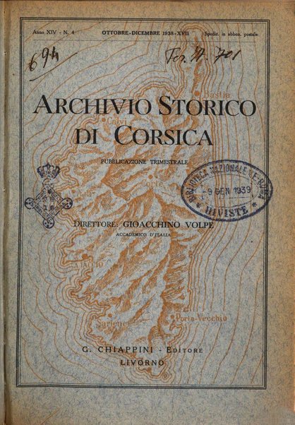 Archivio storico di Corsica pubblicazione trimestrale