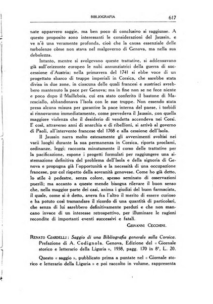 Archivio storico di Corsica pubblicazione trimestrale