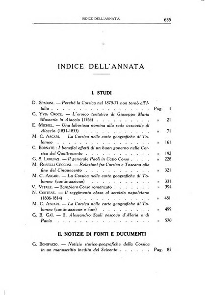 Archivio storico di Corsica pubblicazione trimestrale