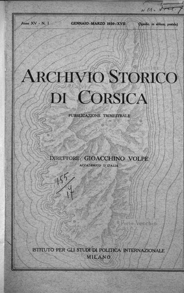 Archivio storico di Corsica pubblicazione trimestrale