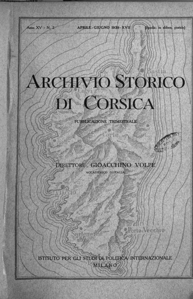 Archivio storico di Corsica pubblicazione trimestrale