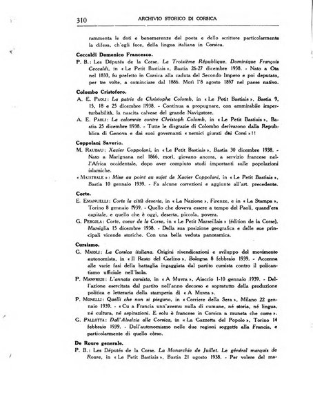 Archivio storico di Corsica pubblicazione trimestrale