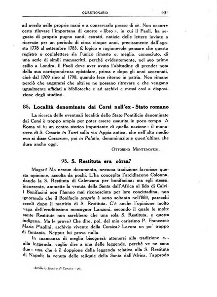 Archivio storico di Corsica pubblicazione trimestrale