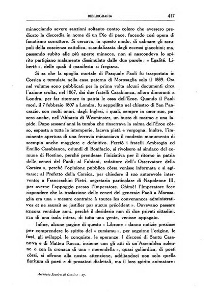 Archivio storico di Corsica pubblicazione trimestrale