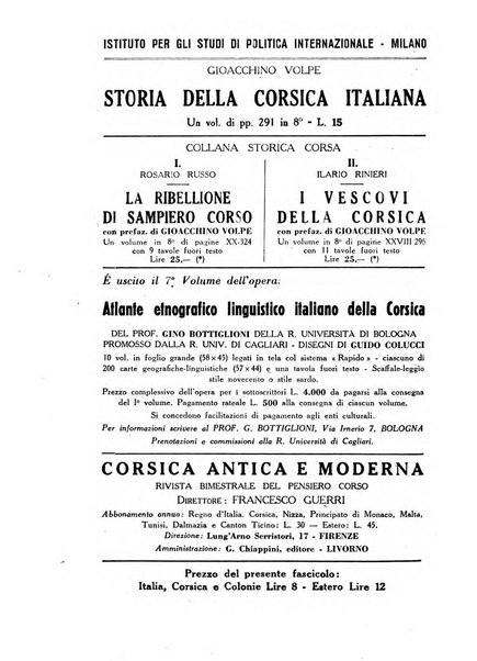 Archivio storico di Corsica pubblicazione trimestrale