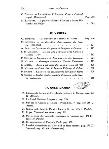 Archivio storico di Corsica pubblicazione trimestrale