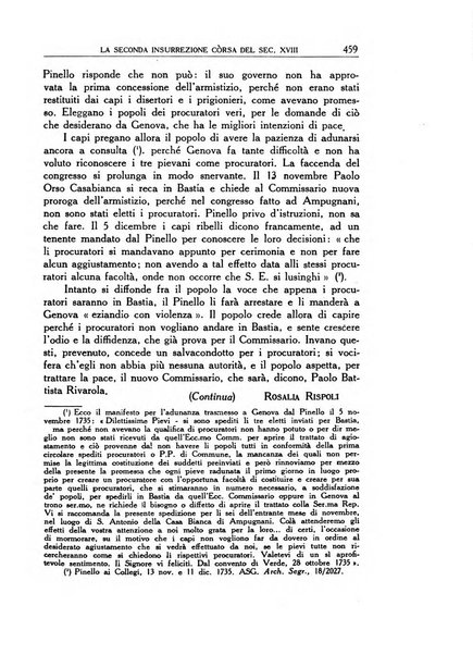 Archivio storico di Corsica pubblicazione trimestrale