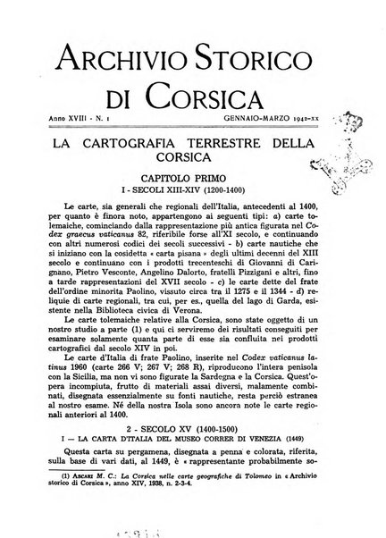 Archivio storico di Corsica pubblicazione trimestrale