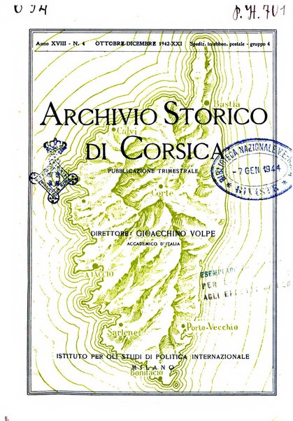 Archivio storico di Corsica pubblicazione trimestrale