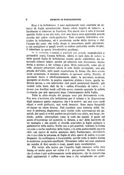 Archivio di farmacognosia e scienze affini