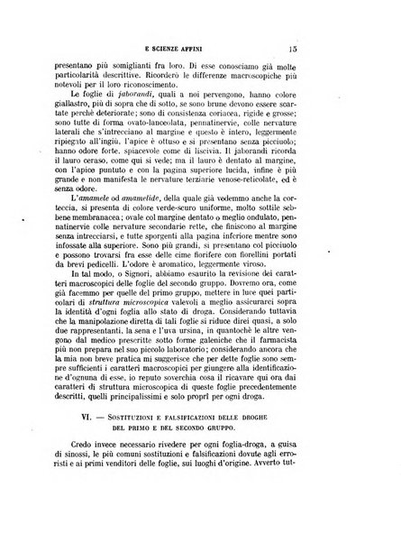 Archivio di farmacognosia e scienze affini