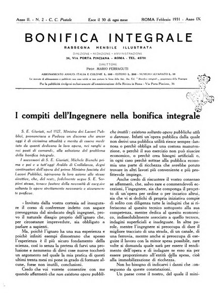 Bonifica integrale rivista mensile illustrata