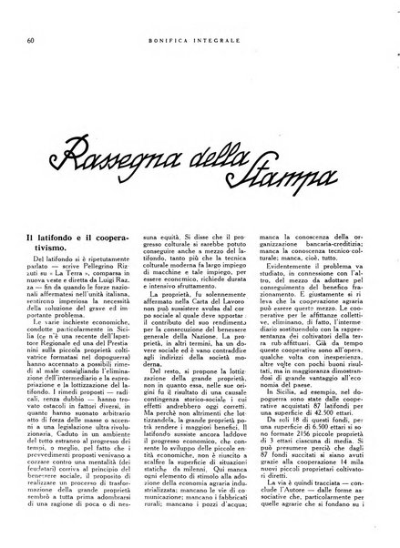 Bonifica integrale rivista mensile illustrata