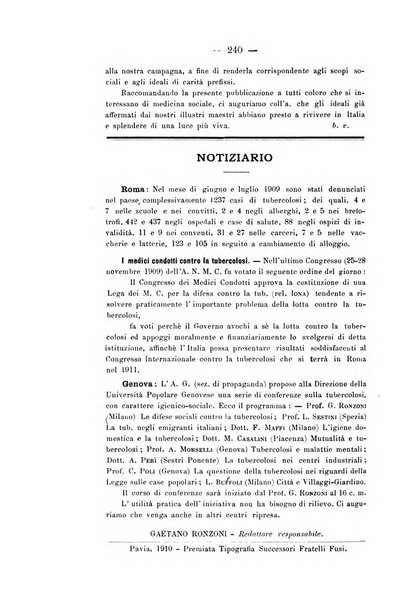 Tubercolosi giornale di studi e di lotta antitubercolare