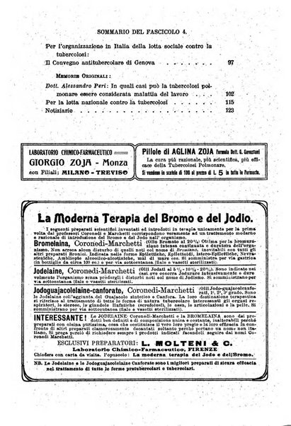 Tubercolosi giornale di studi e di lotta antitubercolare