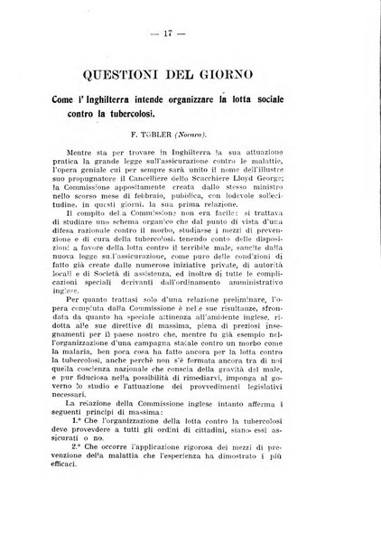 Tubercolosi giornale di studi e di lotta antitubercolare