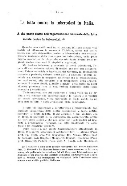 Tubercolosi giornale di studi e di lotta antitubercolare