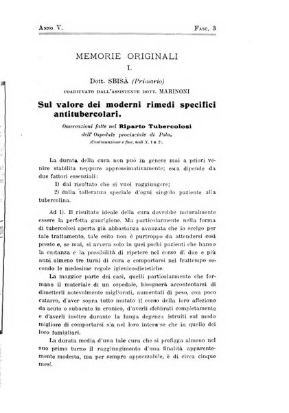 Tubercolosi giornale di studi e di lotta antitubercolare