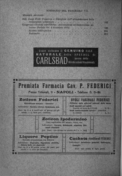 Tubercolosi giornale di studi e di lotta antitubercolare