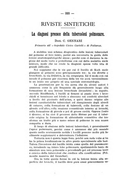 Tubercolosi giornale di studi e di lotta antitubercolare