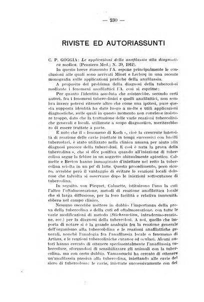 Tubercolosi giornale di studi e di lotta antitubercolare