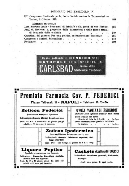 Tubercolosi giornale di studi e di lotta antitubercolare