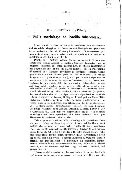 Tubercolosi giornale di studi e di lotta antitubercolare