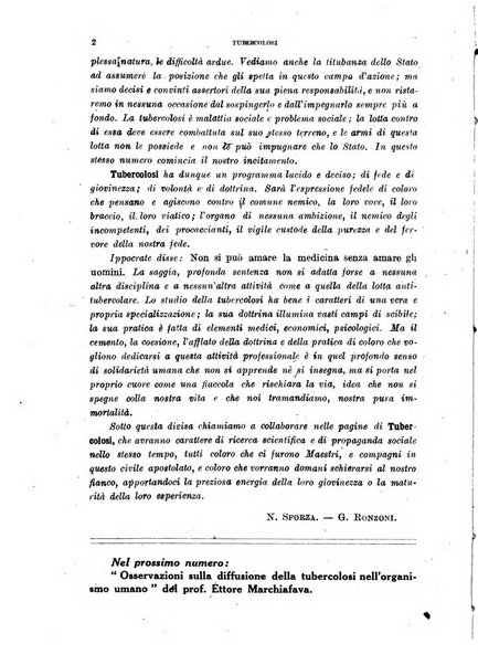 Tubercolosi giornale di studi e di lotta antitubercolare