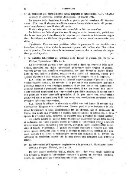 Tubercolosi giornale di studi e di lotta antitubercolare