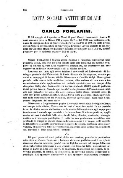 Tubercolosi giornale di studi e di lotta antitubercolare