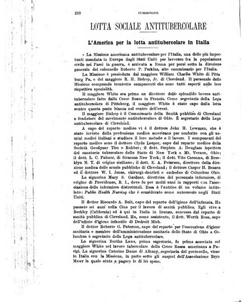 Tubercolosi giornale di studi e di lotta antitubercolare