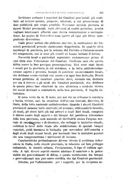 Tubercolosi giornale di studi e di lotta antitubercolare