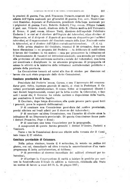 Tubercolosi giornale di studi e di lotta antitubercolare