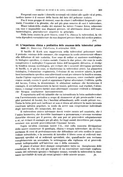 Tubercolosi giornale di studi e di lotta antitubercolare