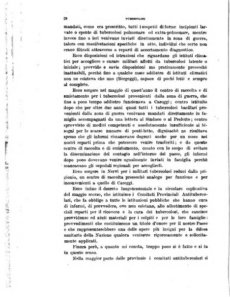 Tubercolosi giornale di studi e di lotta antitubercolare