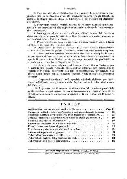 Tubercolosi giornale di studi e di lotta antitubercolare