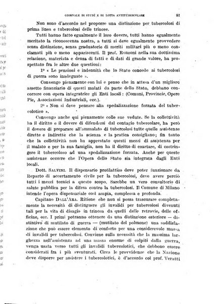 Tubercolosi giornale di studi e di lotta antitubercolare