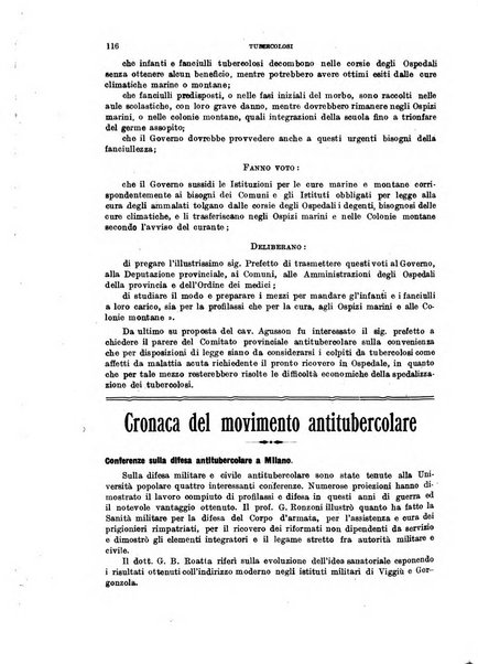 Tubercolosi giornale di studi e di lotta antitubercolare