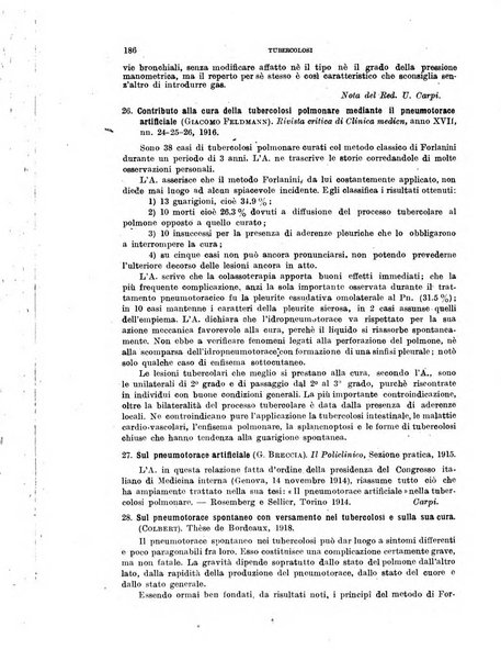 Tubercolosi giornale di studi e di lotta antitubercolare