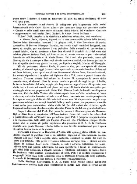 Tubercolosi giornale di studi e di lotta antitubercolare