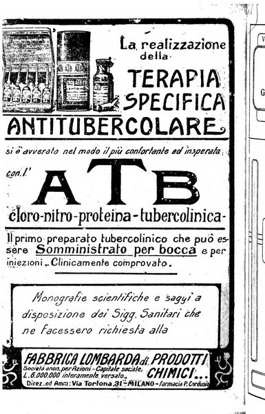 Tubercolosi giornale di studi e di lotta antitubercolare