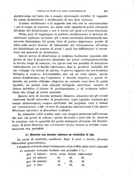 Tubercolosi giornale di studi e di lotta antitubercolare