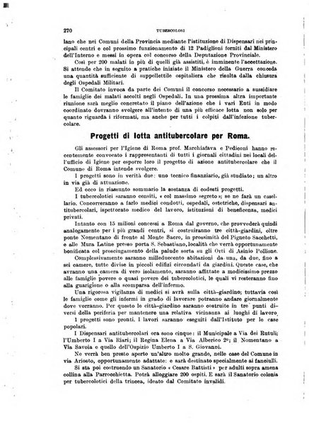 Tubercolosi giornale di studi e di lotta antitubercolare