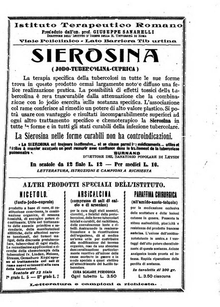 Tubercolosi giornale di studi e di lotta antitubercolare