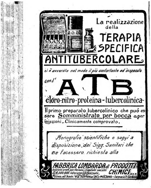 Tubercolosi giornale di studi e di lotta antitubercolare