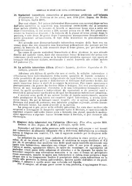 Tubercolosi giornale di studi e di lotta antitubercolare