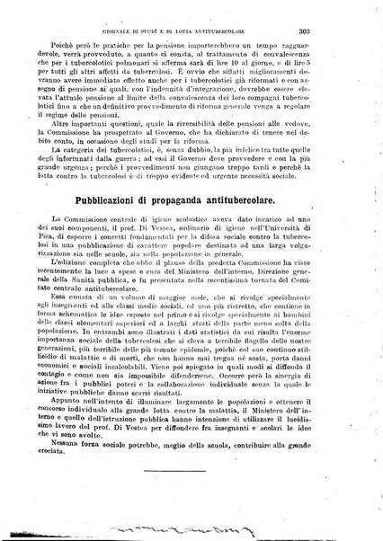 Tubercolosi giornale di studi e di lotta antitubercolare