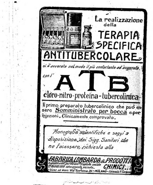 Tubercolosi giornale di studi e di lotta antitubercolare