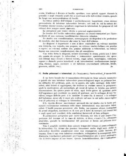 Tubercolosi giornale di studi e di lotta antitubercolare